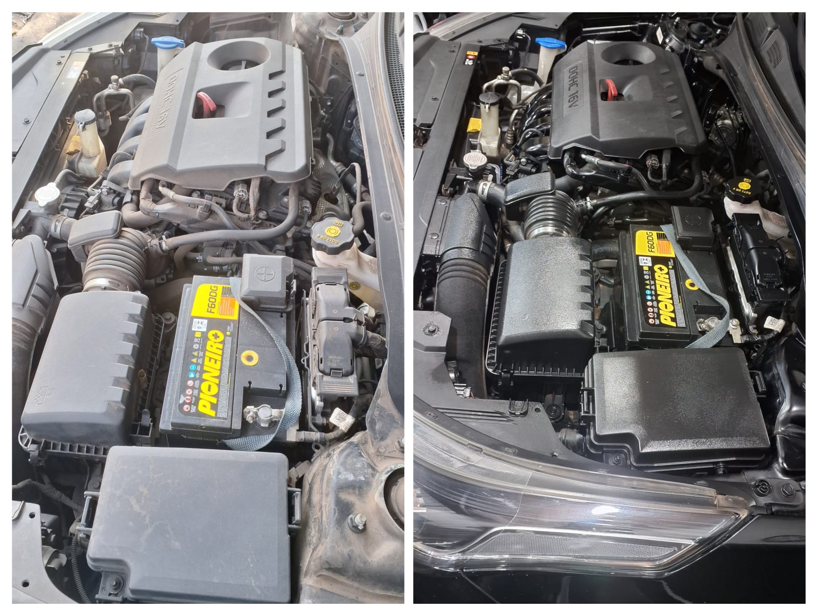 Limpeza de Motor Antes e Depois